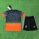 Liverpool 25/26 Orange/Black Bird Kids Jersey Set