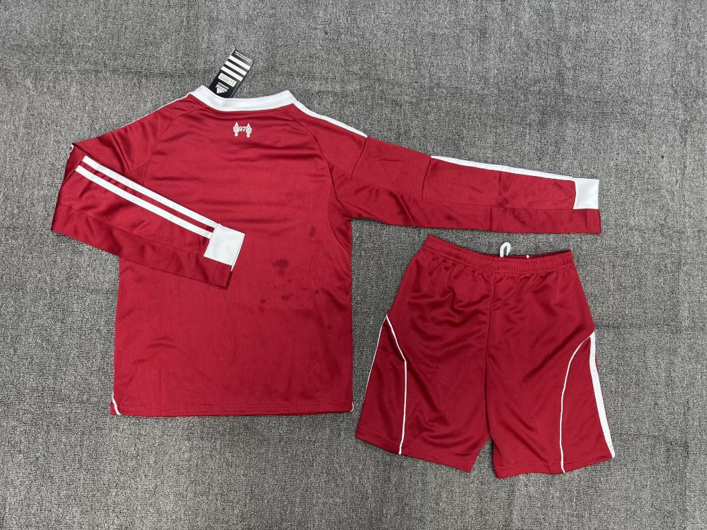 Liverpool 25/26 Red Home Long Sleeve Kids Jersey Set