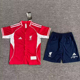 Liverpool 25/26 Red/White Baseball Kids Jersey Set