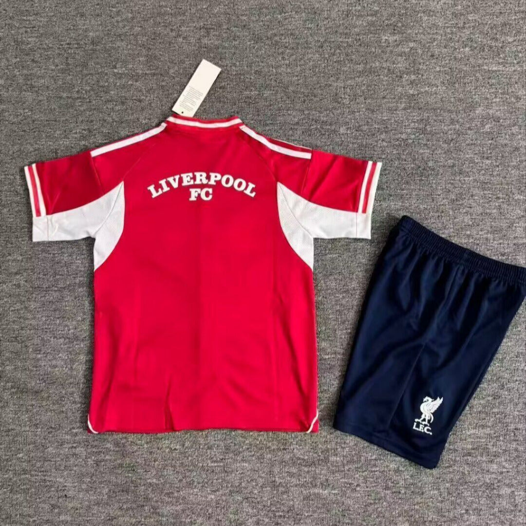 Liverpool 25/26 Red/White Baseball Kids Jersey Set