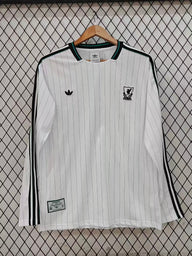 Liverpool 25/26 White/Black/Green Retro Long-Sleeve Jersey