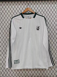 Liverpool 25/26 White/Black/Green Retro Long-Sleeve Jersey