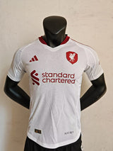Liverpool 25/26 White/Red Away Player Version Jersey