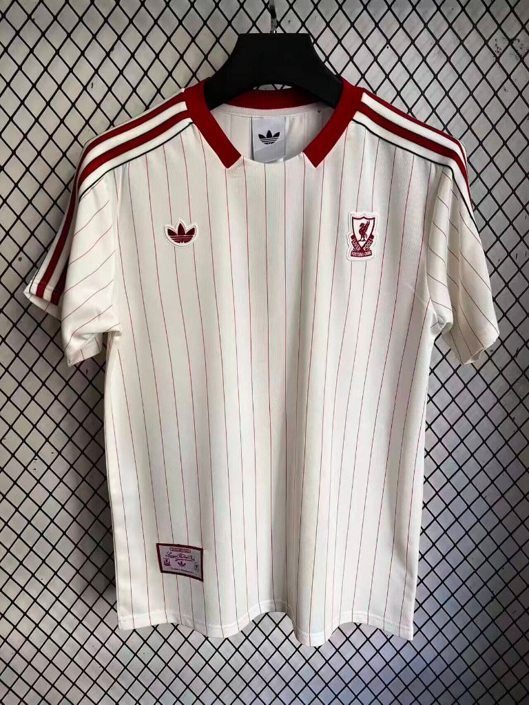 Liverpool 25/26 White/Red Stripe Away Jersey