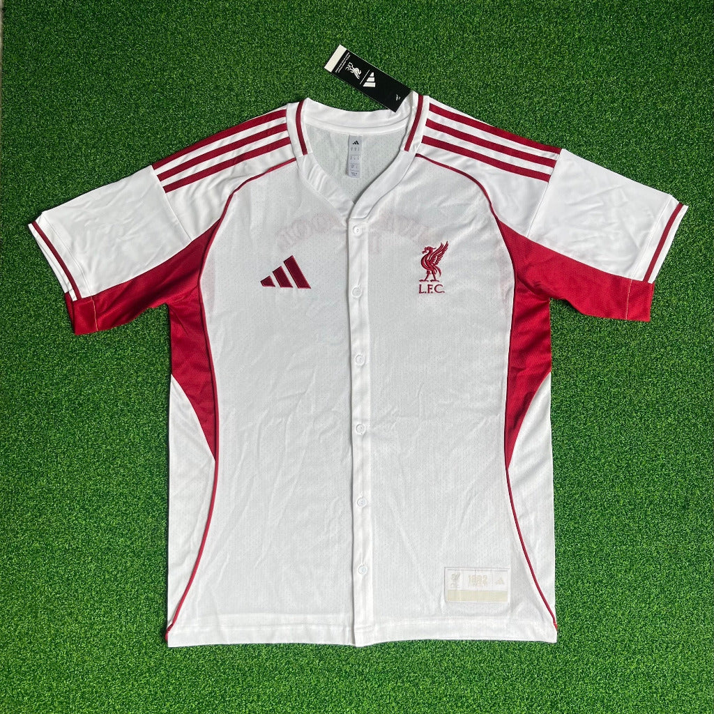 Liverpool 25/26 White/Red Baseball Jersey