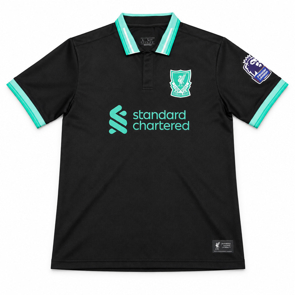 Liverpool 26/27 Black/Green Trim Polo Jersey
