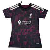Liverpool 26/27 Black/Maroon/White Stripes Away Women Jersey