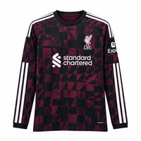 Liverpool 26/27 Black/Maroon/White Stripes Third Long Sleeves Jersey