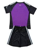 Liverpool 26/27 Black/Purple/White Stripe Goalkeeper Kids Jersey Set