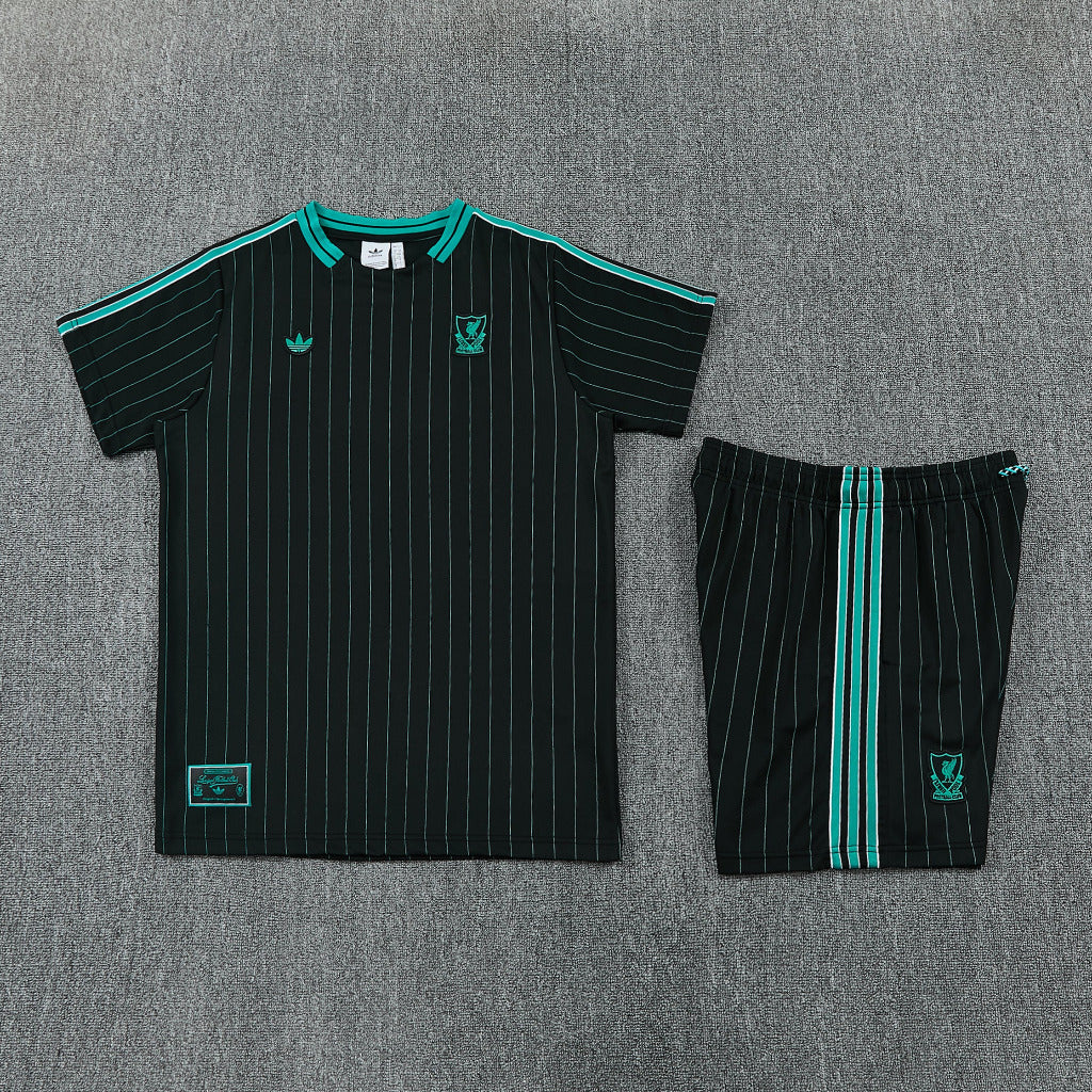 Liverpool 26/27 Black/Sea Green Pinstripe Jersey
