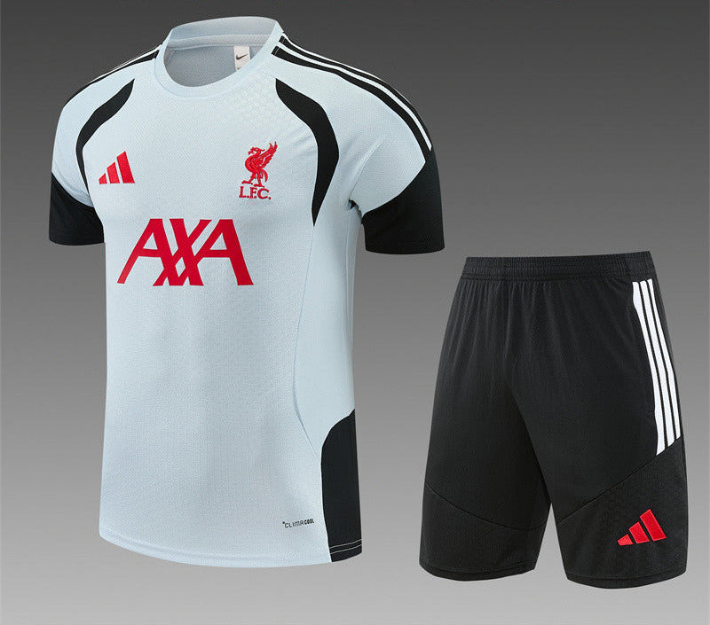 Liverpool 26/27 Gray/Black Training Kids Jersey Set