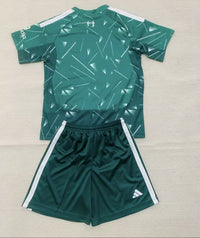 Liverpool 26/27 Green/White Stripes Goalkeeper Kids Jersey Set