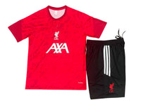 Liverpool 26/27 Red/Black Pre-Match Kids Jersey Set