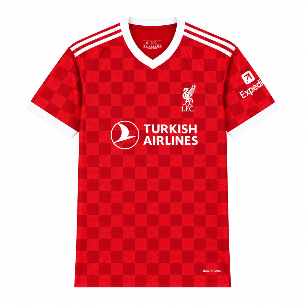 Liverpool 26/27 Red/White Stripes Checkbox Home Jersey