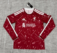 Liverpool 26/27 Red/White Stripes Home Long Sleeve Jersey