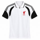 Liverpool 26/27 White/Black Stripes Travel Polo Jersey