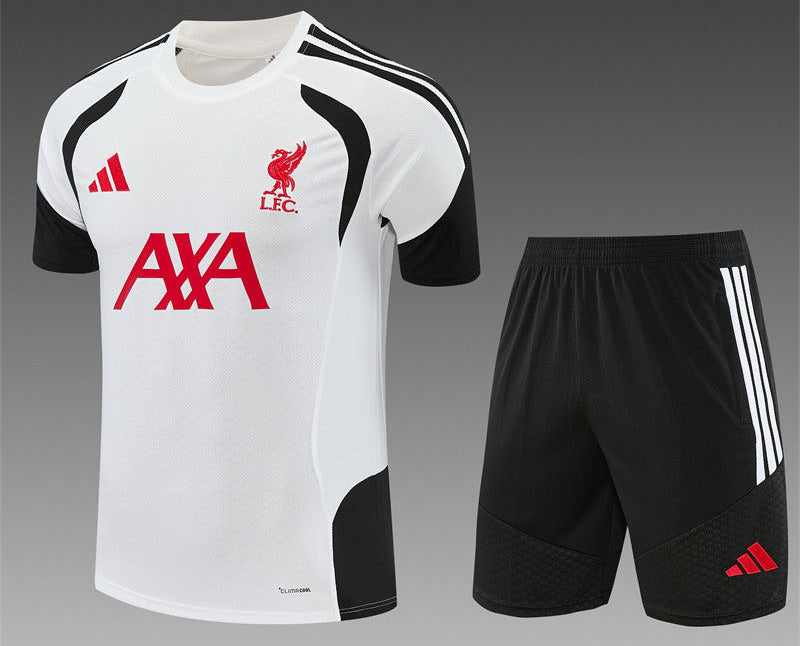 Liverpool 26/27 White/Black Training Kids Jersey Set