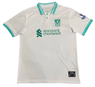 Liverpool 26/27 White/Green Trim Polo Jersey