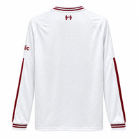 Liverpool 26/27 White/Maroon Stripes Away Long Sleeve Jersey