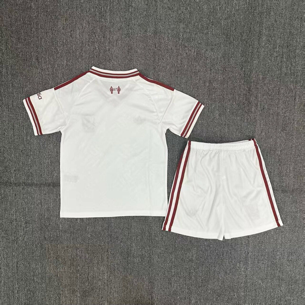 Liverpool 26/27 White/Red 3rd Away Kids Jersey Set