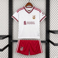 Liverpool 26/27 White/Red Away Kids Jersey Set