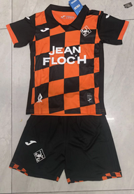 Lorient 25/26 Black/Orange Home Kids Jersey Set