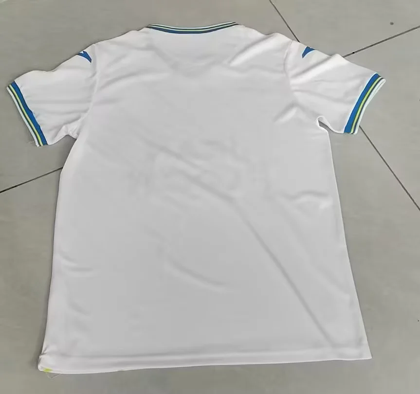 Lorient 25-26 White Blue/Yellow Stripes Away Jersey