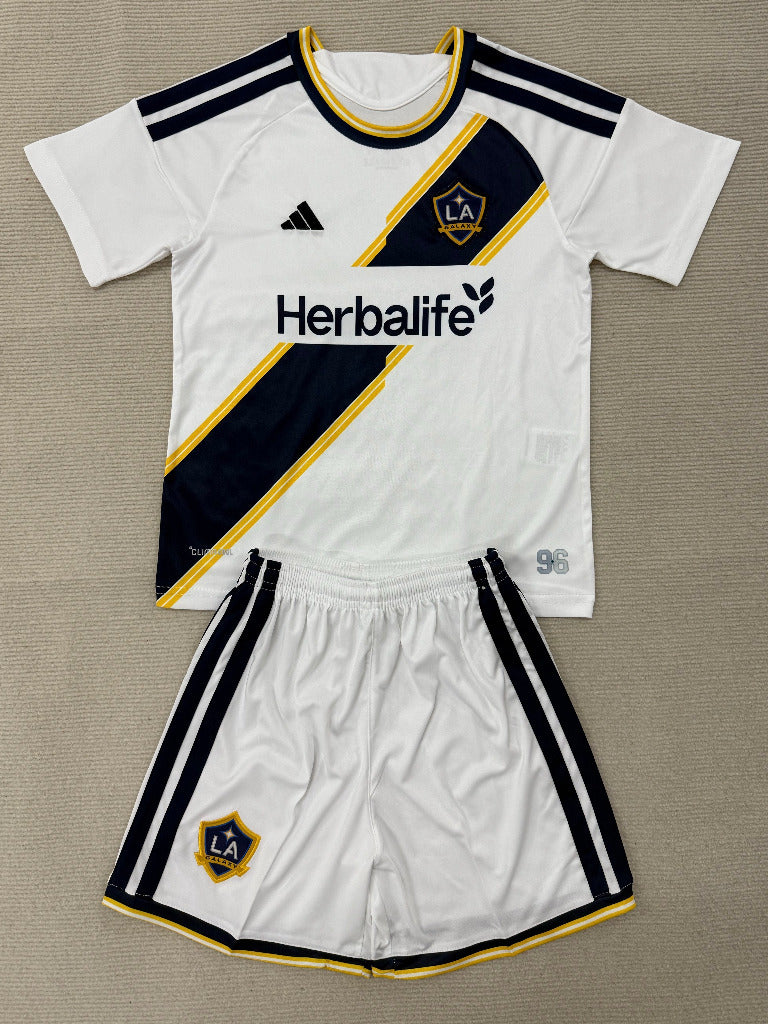 Los Angeles 26/27 White/Black Galaxy Home Kids Jersey Set