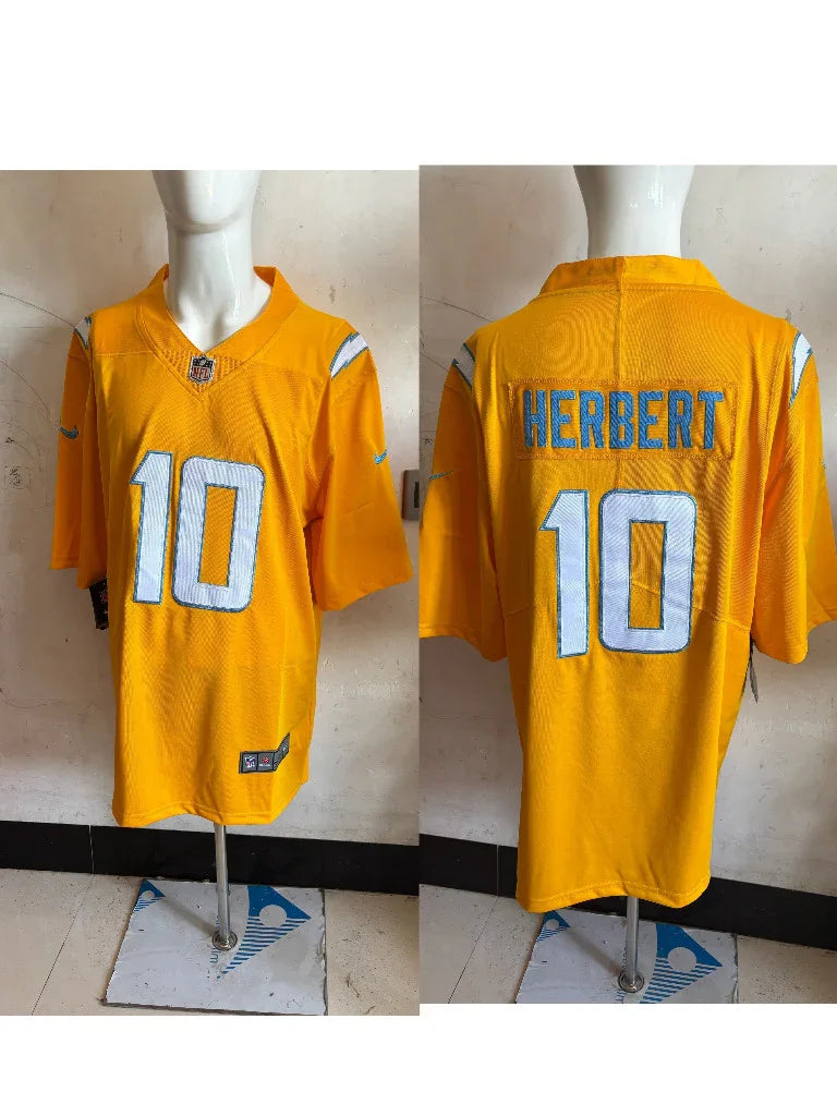 Los Angeles Chargers 25/26 Herbert #10 Gold NFL Jersey