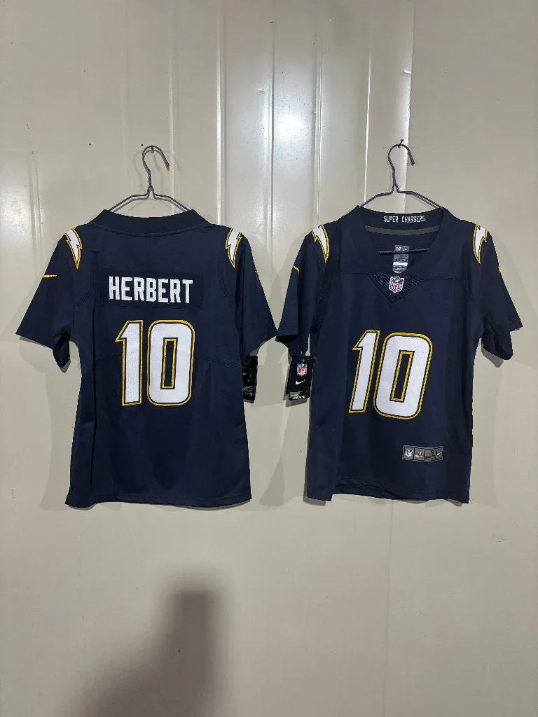 Los Angeles Chargers 25/26 Herbert #10 Navy Game Kids Jersey