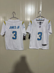Los Angeles Chargers 25/26 James Jr. #3 White Game Kids Jersey