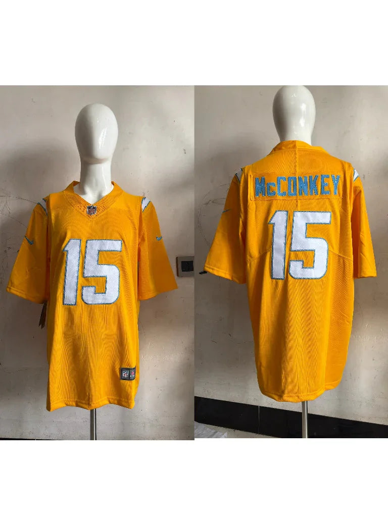 Los Angeles Chargers 25/26 McConkey #15 Gold NFL Jersey