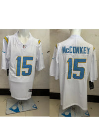 Los Angeles Chargers 25/26 McConkey #15 White NFL Jersey