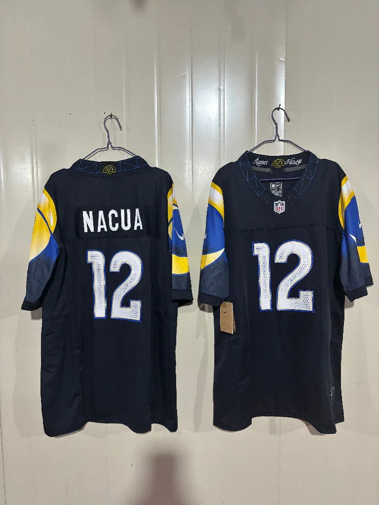 Los Angeles Rams 25/26 Nacua #12 Midnight Blue Jersey – 3rd Generation ...