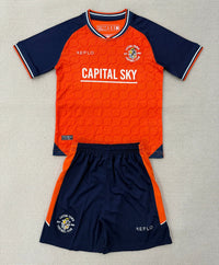 Luton Town 25/26 Black/Orange Home Kids Jersey Set