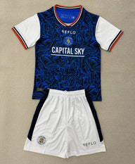Luton Town 25/26 Blue/White/Red Away Kids Jersey Set