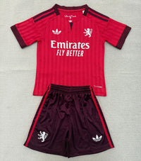 Lyon 26/27 Red/Black Away Kids Jersey Set