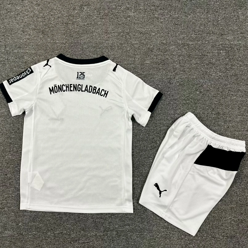 Mönchengladbach 25/26 White Home Kids Jersey Set