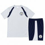 Man City 26/27 White/Navy Training Kids Jersey Set