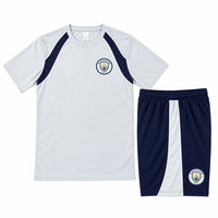 Man City 26/27 White/Navy Training Kids Jersey Set