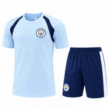 Man City 26/27 White/Navy Training Kids Jersey Set