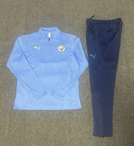 Manchester City 24/25 Adults/Kids 1/4 Blue Zip Full Sleeve Training Suit - Concept Kits