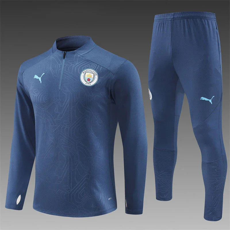 Manchester City 24/25 Adults/Kids 1/4 Zip Full Sleeve Home Training Suit - Concept Kits