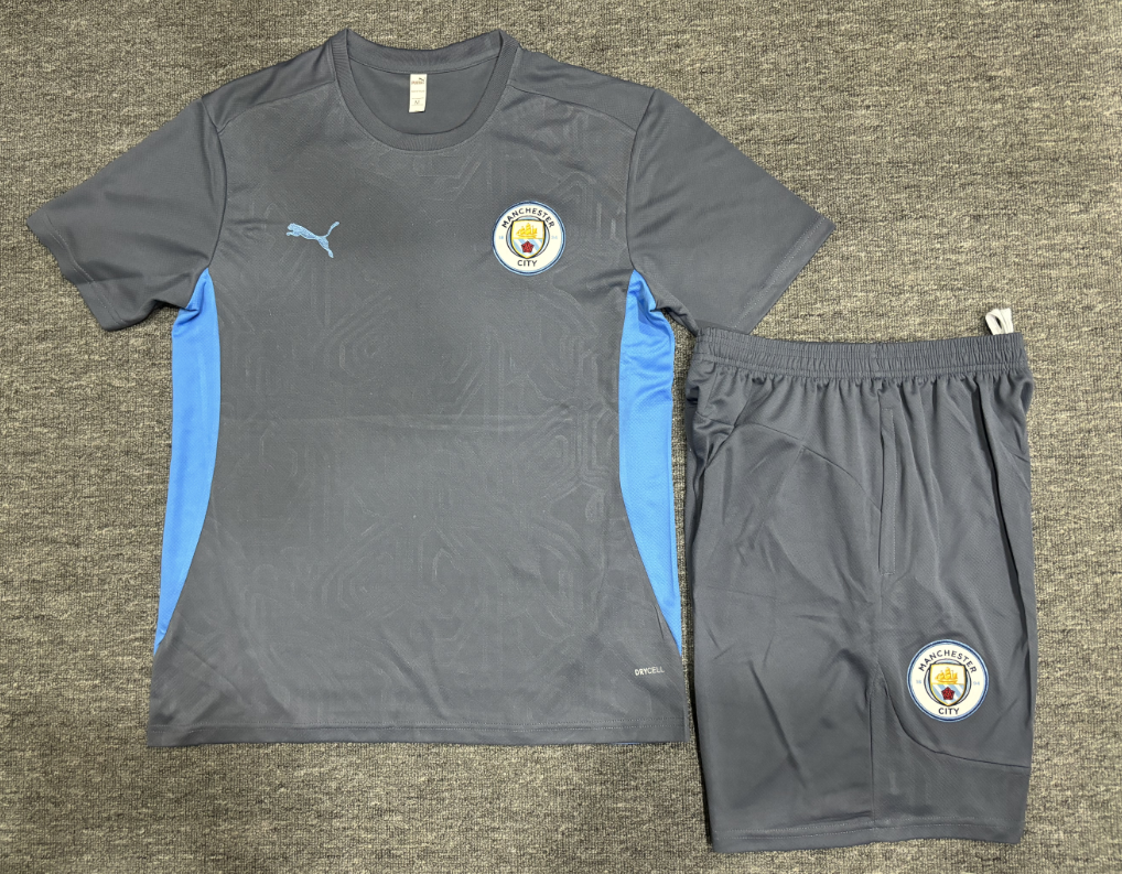 Manchester City 24/25 Adults/Kids Grey Short Sleeve Training Suit - Concept Kits