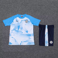 Manchester City 24/25 Blue Pre-Match Short Sleeve Training Kit - Concept Kits