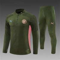 Manchester City 24/25 Green Adults/Kids Long Sleeve-Tracksuit Set - Concept Kits