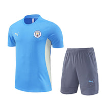 Manchester City 24/25 Kids Warm Up Short Sleeve Training Suit - Concept Kits