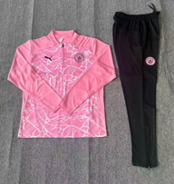 Manchester City 24/25 Pink Adults/Kids Pre-Match Long Sleeve Tracksuit Set - Concept Kits