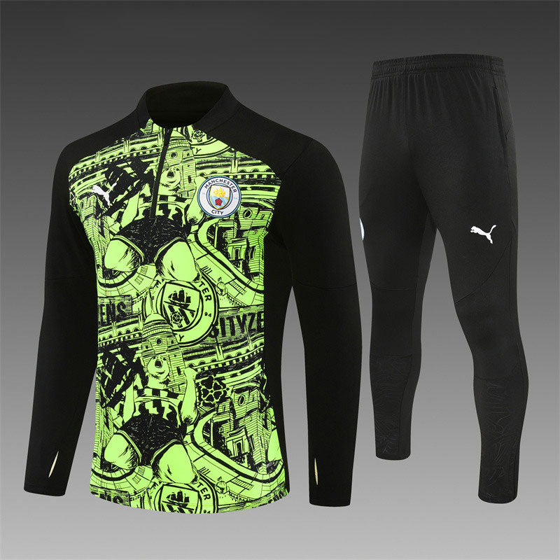 Manchester City 24/25 Pre-Match Adults/Kids Long Sleeve Tracksuit Set - Concept Kits