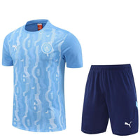Manchester City 24/25 Pre-Match Training Shirt & Home Shorts - Concept Kits